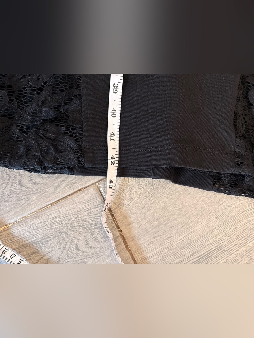 Bebe Black Lace Side Panel Mock Neck Bodycon Dress - Picture 7 of 7